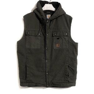 Carhartt fleece lined hooded vest